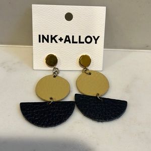 Ink + Alloy leather earrings